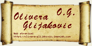Olivera Glijaković vizit kartica